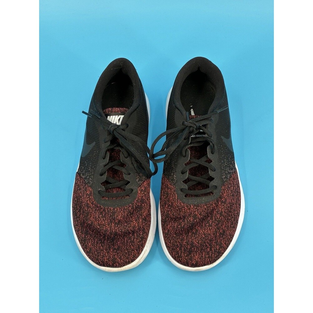 Nike Flex Contact Men’s 10 Black Dark Team Red Running Shoes 908983-013